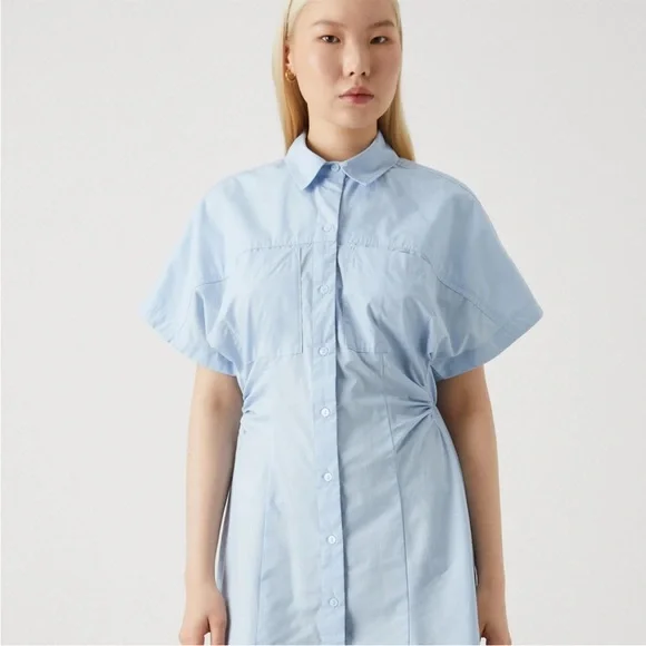 2/$40 NWT Abercrombie & Fitch Button Down Ruched Dress - Picture 2 of 10